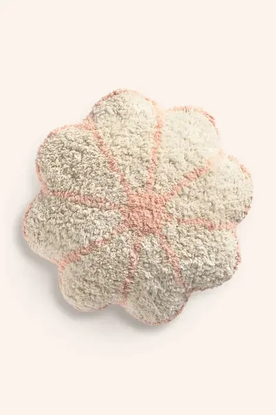 Dekorativní bavlněný polštář Calma House Camp 32 x 32 cm béžová barva