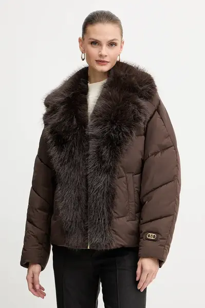 Bunda Marciano by Guess ESTELLA hnědá barva, zimní, 5BGL33 7378A