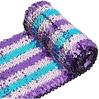 Tricolor Plastic Paillette Elastic Trim