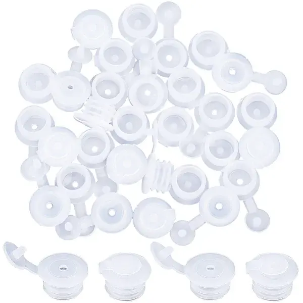 60Pcs 2 Styles Plastic Bottle Stoppers with Holes
