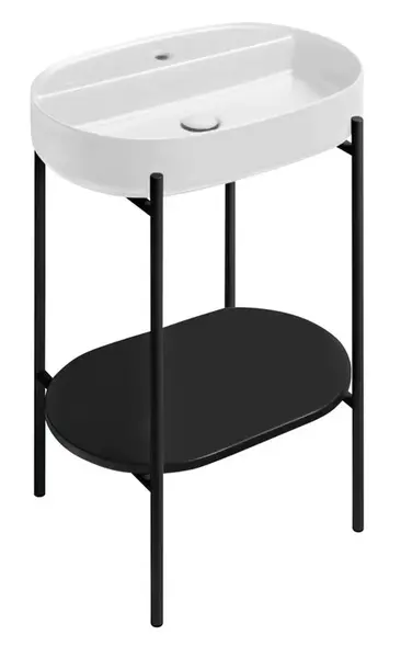 Sapho Puno - Podstavec s umývadlom, čierna/biela SKA590-2-01