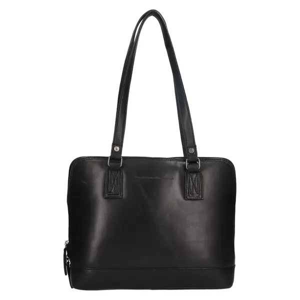 Dámska kožená kabelka na notebook The Chesterfield Brand Viamonta - čierna