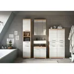 MID.YOU KOUPELNA Sonoma dub, vysoce lesklá bílá