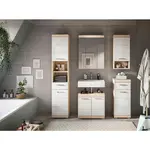 MID.YOU KOUPELNA Sonoma dub, vysoce lesklá bílá