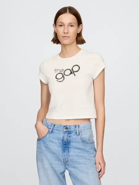 GAP Dámské Crop tričko s logem 749362-00 Velikost: XL