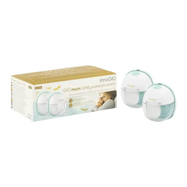 innoGIO přenosná elektrická odsávačka mateřského mléka GIOmum Line Premium Warm Double