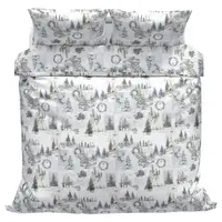 Bavlnené obliečky Vianočné noviny 140x200, 70x90 cm