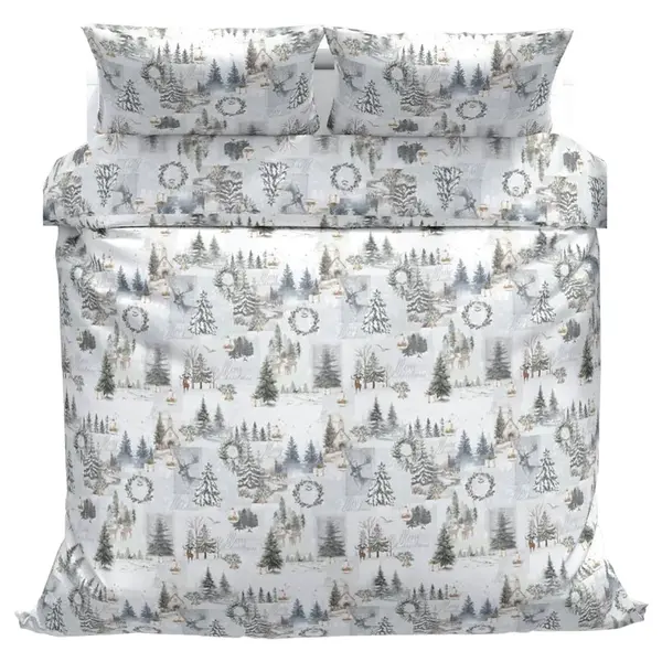 Bavlnené obliečky Vianočné noviny 140x200, 70x90 cm