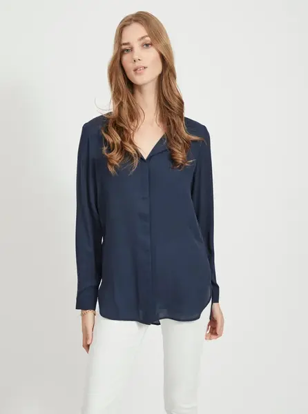 Tmavomodrá blúzka VILA Lucy