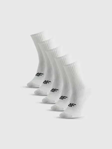 Dívčí dlouhé ponožky (5-pack) 4f bílá 35-37