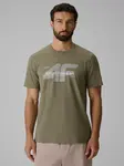 Pánské regular tričko s potiskem 4f khaki s