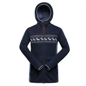 Pánský hřejivý svetr s kapucí alpine pro nores modrá m
