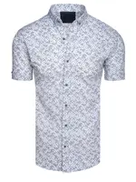 Koszula męska z krótkim rękawem biała Dstreet