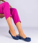 Gemre Navy blue classic ballet flats with a bow Merasol