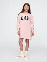 GAP Dětské mikinové oversize šaty s logem - Holky