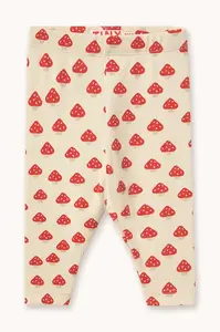 Tinycottons  legíny dětské bavlněné s elastanem MINI MUSHROOMS RIB BABY PANT