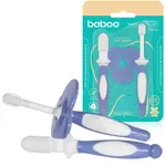 Baboo Toothbrush Set sada zubní péče pro miminka Blue Haze, 6m+ 3 ks