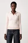 Lacoste  tričko s dlouhým rukávem dámské bavlněné