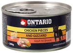 Konzerva Ontario Chicken Pieces + Gizzard 200g