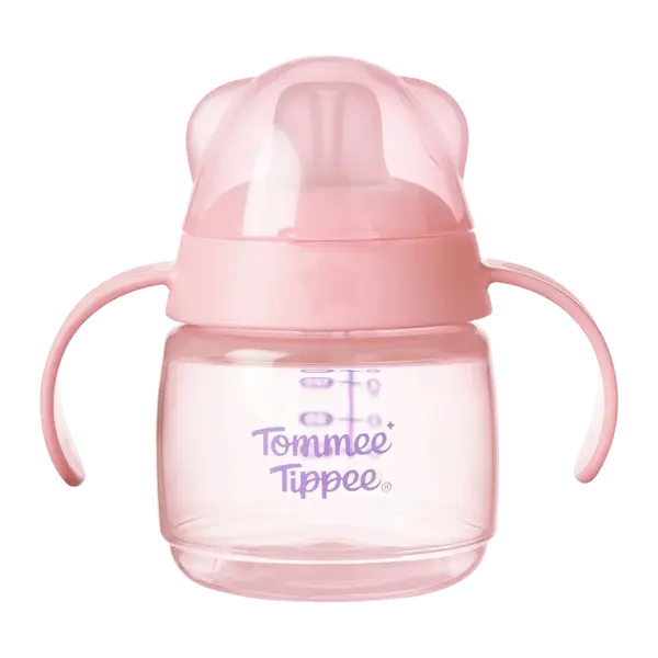 Tommee Tippee Netekoucí hrneček s hubičkou Transition 4m+ 150 ml růžový