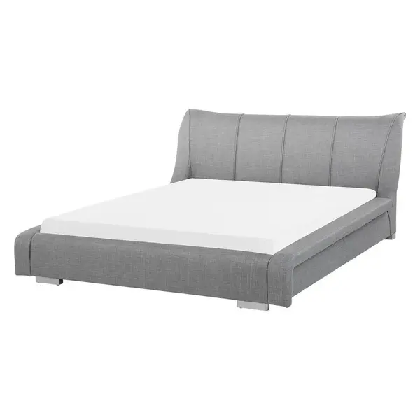 Beliani VODNÍ POSTEL 160/200 cm Světle šedá Nantes