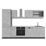 Vicco KUCHYŇSKÝ KOUT R-Line Beton/antracit 300 cm , PD Mramor