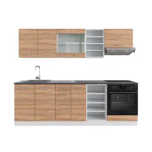Vicco KUCHYŇSKÝ KOUT R-Line Sonoma/bílá 240 cm , PD Antracit