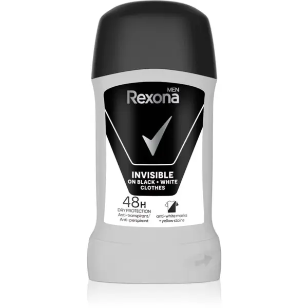 Rexona Men Invisible tuhý antiperspirant proti bílým skvrnám 48 H 50 ml
