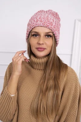 Kesi Dámská čepice Delia K260 ecru+red