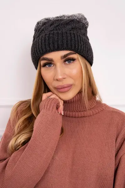 marka niezdefiniowana Fleecová čepice Ilona K218 graphite+grey