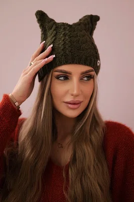 marka niezdefiniowana Rabbid K237 khaki fleecová čepice