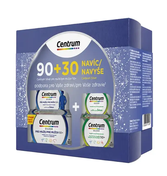 Centrum Silver pro muže 50+ a Silver 50+ 90+30 tablet