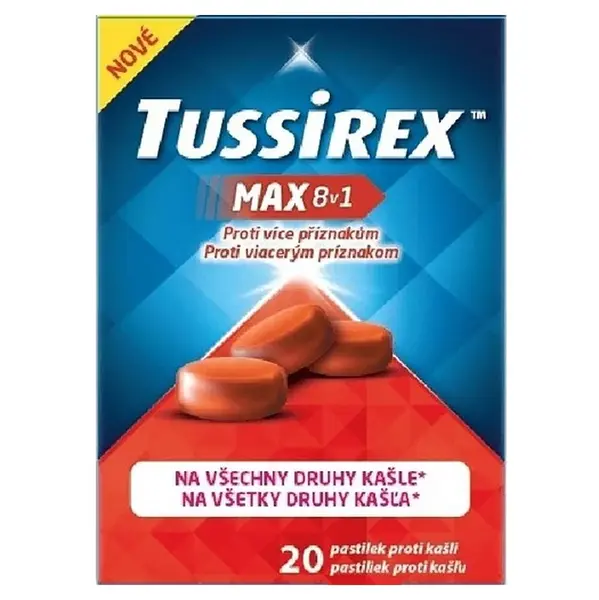 TUSSIREX MAX 8v1 Pastilky proti kašli 20 kusů