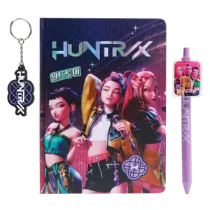 K-pop Demon Hunters dárkový set (blok, pero, klíčenka - Huntrix)  DPL6