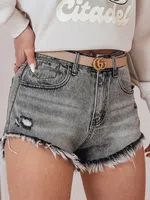 Spodenki damskie jeansowe SHORT LIFE szare Dstreet