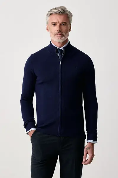 Trussardi  rozepínací svetr pánský vlněný