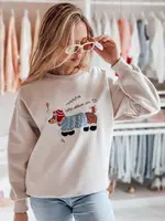 Dámská oversize mikina s výšivkou DOGSWEETY