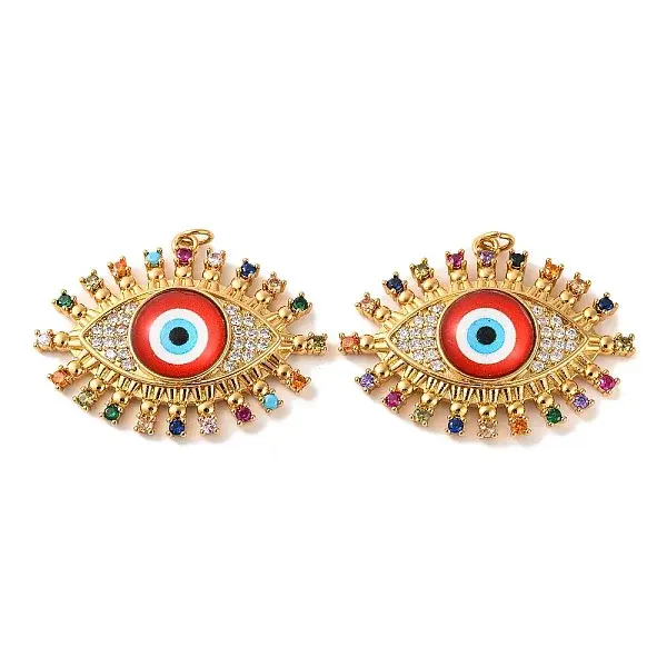 Rack Plating Brass Micro Pave Cubic Zirconia Pendants