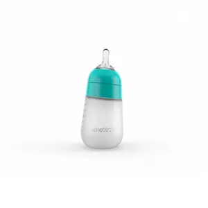 Nanobébé Silikonová dětská Flexy láhev 270ml 1ks - tyrkysová