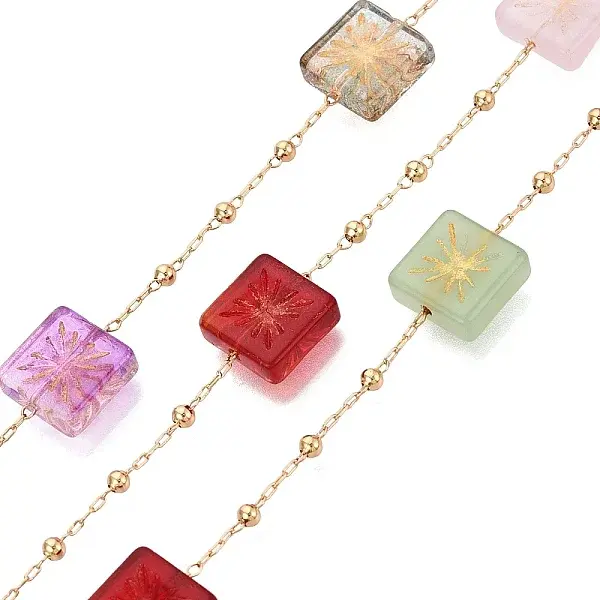 Handmade Brass & Glass Beaded Chains