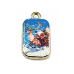 Christmas Printed Alloy Pendants
