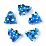 Christmas Theme Handmade Lampwork Bumpy Beads
