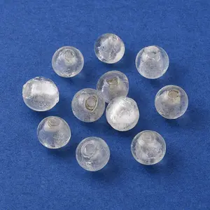 Handmade Silver Foil Glass Beads
