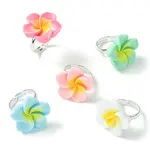 Plumeria Flower Resin Finger Ring