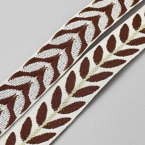 Ethnic Style Floral Pattern Embroidery Polyester Ribbons
