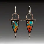 Alloy Enamel Dangle Earrings