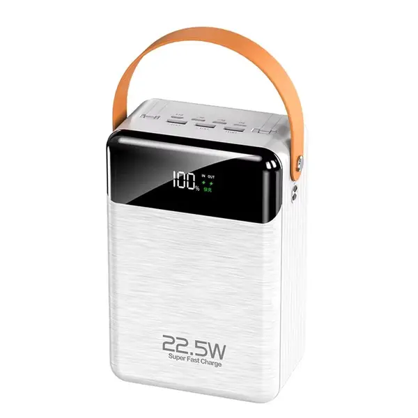 Powerbanka 100 000 mAh, 22.5W Super Fast Charge, bílá