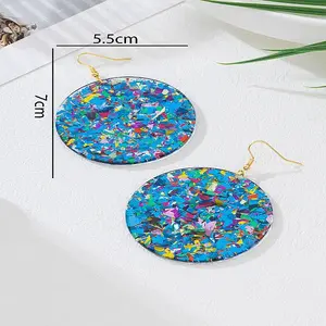 Acrylic Glitter Dangle Earrings for Women