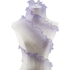 5Yards Polyester Pleated Lace Trim Ribbon