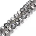 Electroplate Transparent Glass Beads Strands